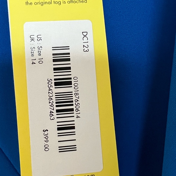 Stunning NWT sapphire blue with sash/belt and flattering high- lo cut - Picture 3 of 7